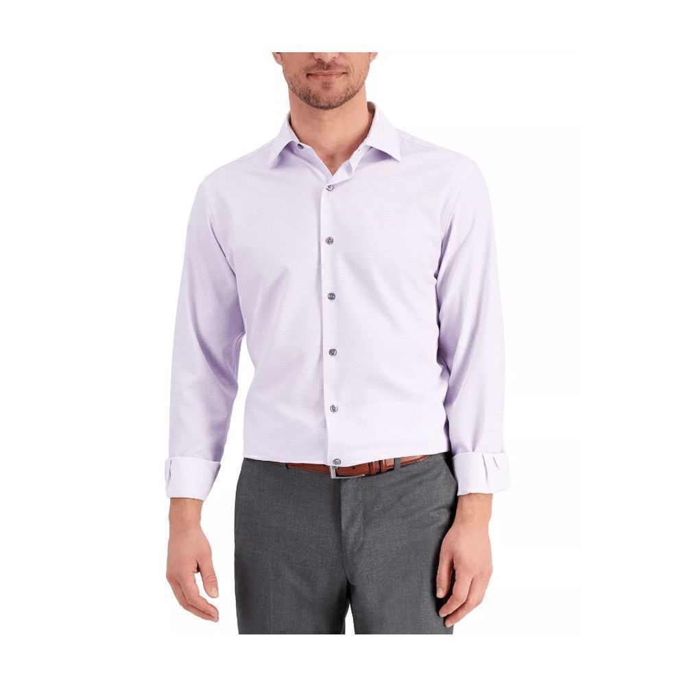 Men's Slim Fit 4-Way Stretch Geo Print Dress Shirt, Created for Macy's Size XL